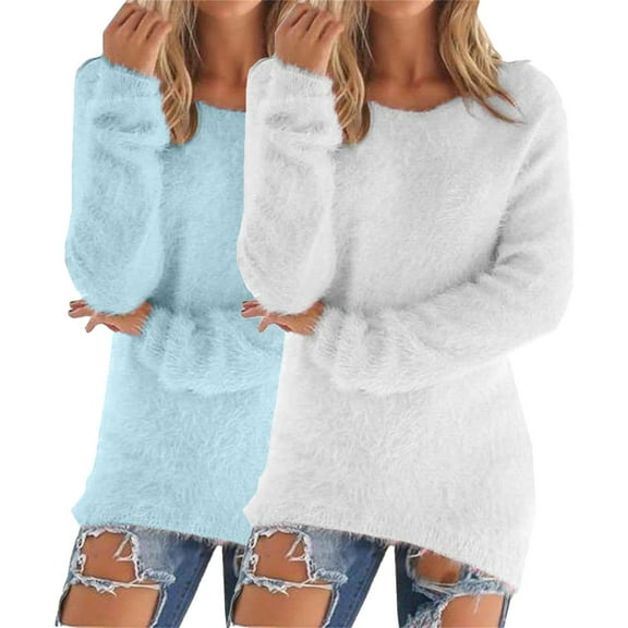 Sweaters for Women Fall and Winter Comfortable and resistant to pilling SuitableMulti-color L Womens Sweaters