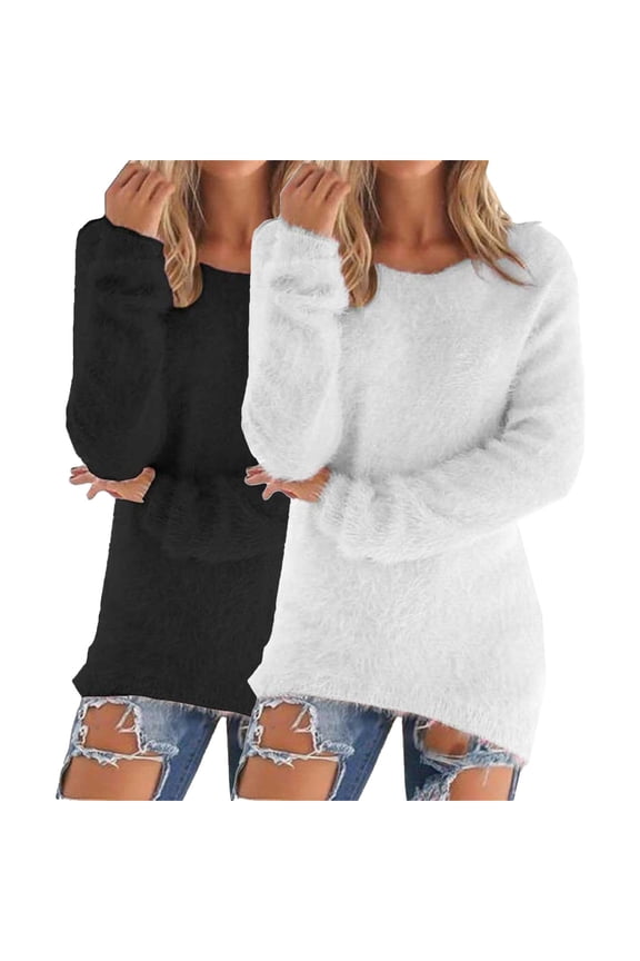 Sweaters for Women Fall and Winter Comfortable and resistant to pilling SuitableMulti-color M Womens Sweaters