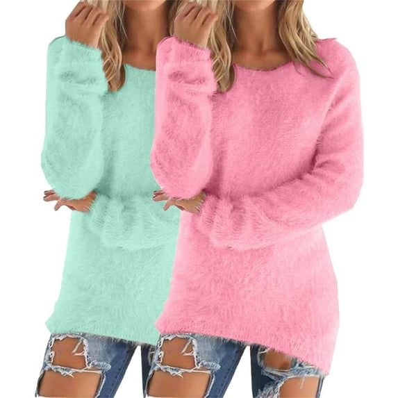 Sweaters for Women Fall and Winter Comfortable and resistant to pilling SuitableMulti-color M Womens Sweaters