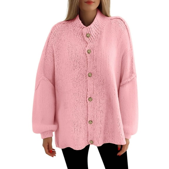 Sweaters for Women Fall and Winter Comfortable and resistant to pilling SuitablePink M Womens Sweaters