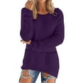 thumbnail image 1 of Sweaters for Women Fall and Winter Comfortable and resistant to pilling SuitablePurple XXL Womens Sweaters, 1 of 5