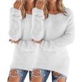 thumbnail image 1 of Sweaters for Women Fall and Winter Comfortable and resistant to pilling SuitableWhite XXXXL Womens Sweaters, 1 of 5