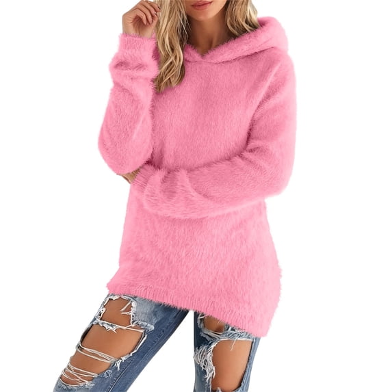 Sweaters for Women Fashion Loose Fuzzy Long Sleeve Pullover Fashion Casual Knitted Jumper Tops