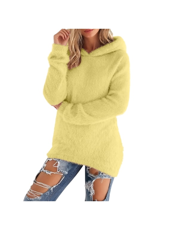 Sweaters for Women Fashion Loose Fuzzy Long Sleeve Pullover Fashion Casual Knitted Jumper Tops