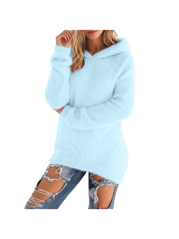 Sweaters for Women Fashion Loose Fuzzy Long Sleeve Pullover Fashion Casual Knitted Jumper Tops