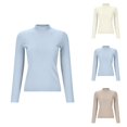 thumbnail image 1 of Sweaters for Women, Half Turtleneck Sweaters for Women, Autumn Winter Layering Top, Fashion Pullover, 1 of 9