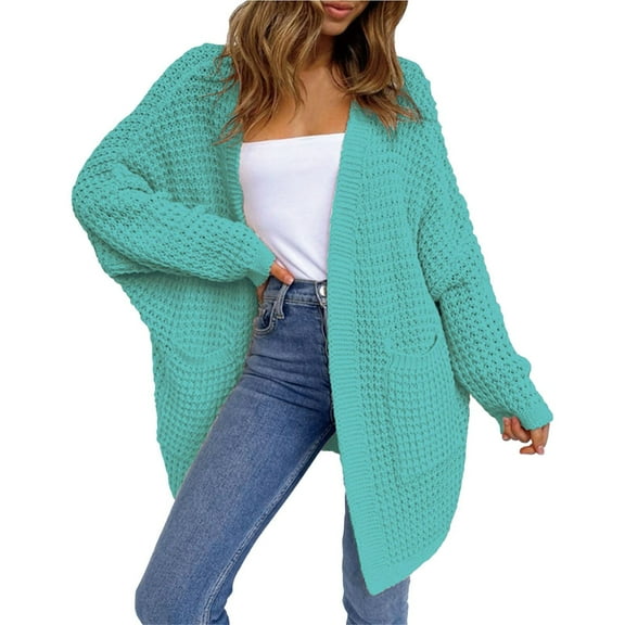Sweaters for Women Hemlock New Knitted Cardigan Loose Knitted Large Long Sweater Coat Coat Sweater