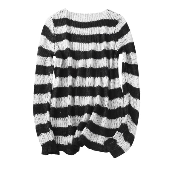Sweaters for Women Hemlock Punk Gothic Long Sweater for Hollow Out Hole Broken Jumper Loose Tops Sweater
