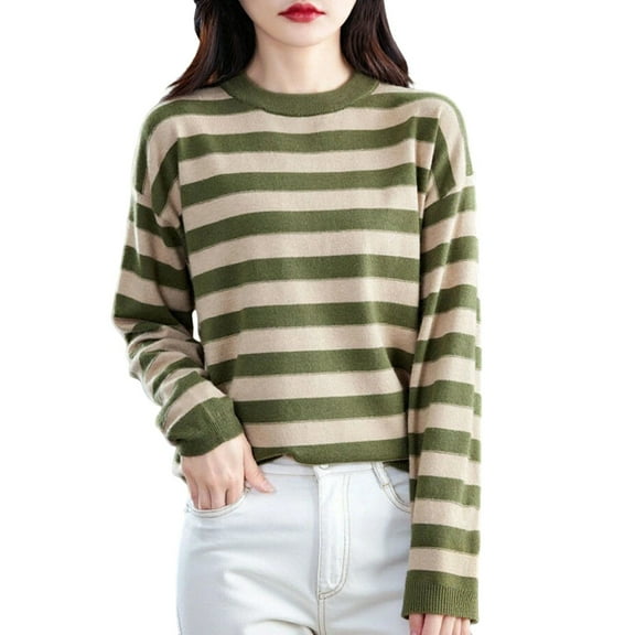 Sweaters for Women Knit Pullover Sweater Long Sleeve Turtleneck Top Soft Warm Comfortable Casual Versatile for Fall Winter Green Xl