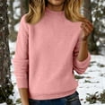thumbnail image 1 of Sweaters for Women Lightweight Half Turtleneck Sweater Soft Cozy Ribbed Knit Long Sleeve Pullover Tops Pink S, 1 of 7