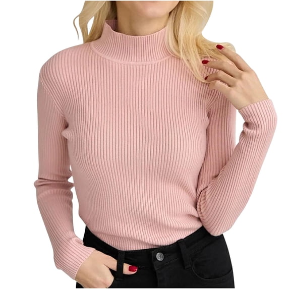 Sweaters for Women Lightweight Round Neck Long Sleeve Casual Solid Pullover Knitted Sweaters Top Fall Winter Fashion Comfortable Blouse