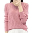 thumbnail image 1 of Sweaters for Women Long Sleeve Crew Neck Casual Soft Knitted Pullover Blouse, 1 of 3