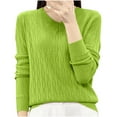 thumbnail image 1 of Sweaters for Women Long Sleeve Crew Neck Casual Soft Knitted Pullover Blouse, 1 of 3