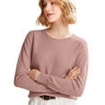 thumbnail image 1 of Sweaters for Women Long Sleeve Crew Neck Soft Warm Pullover Tops Lightweight Wool Knit Sweater,M, 1 of 9