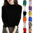 thumbnail image 1 of Sweaters for Women Long Sleeve Lightweight Crewneck Soft Basic Knit Loose Fit Pullover Top 2025 Fall Trendy Outfits Blue 2XL, 1 of 3
