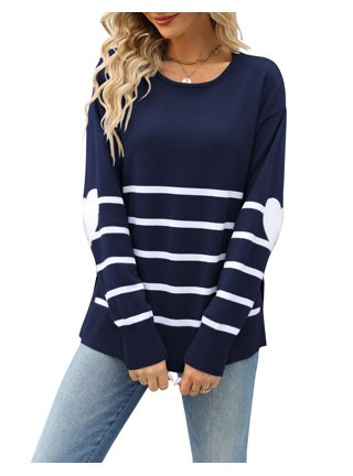 Heart Elbow Patch Sweater
