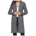 thumbnail image 1 of Sweaters for Women Long Sleeved Solid Color Top Medium Long Cardigan Sweater Coat, 1 of 3