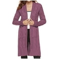 thumbnail image 1 of Sweaters for Women Long Sleeved Solid Color Top Medium Long Cardigan Sweater Coat, 1 of 3