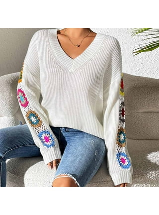 Embroidered sweaters for ladies on sale