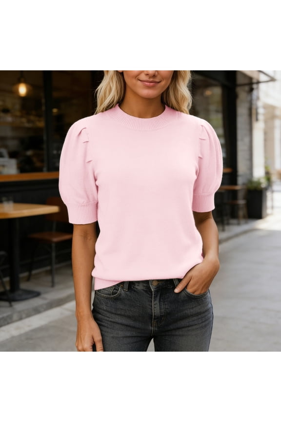 Sweaters for Women Soft Casual Pullover Sweater Top Long Sleeve Crewneck Fall Winter Basic Tunic Blouse