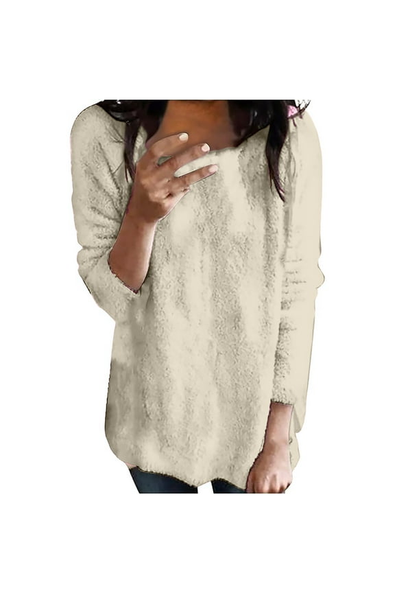 Sweaters for Women Suitable Fall and Winter Comfortable and resistant to pilling Beige S Womens Sweaters