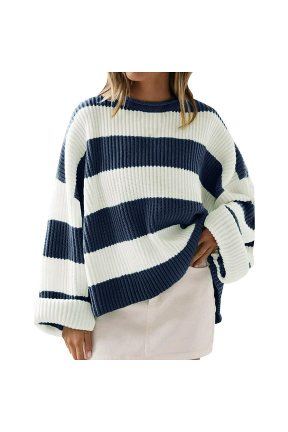Sweaters for Women Suitable Fall and Winter Comfortable and resistant to pilling Blue S Womens Sweaters