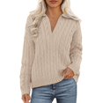 thumbnail image 1 of Sweaters for Women Suitable Fall and Winter Comfortable and resistant to pilling Brown M Womens Sweaters, 1 of 5