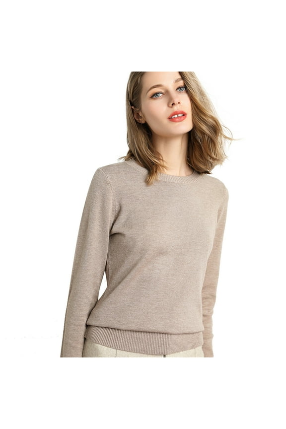Sweaters for Women Suitable Fall and Winter Comfortable and resistant to pilling Brown XXL Womens Sweaters