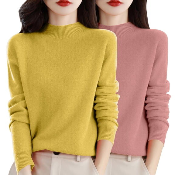 Sweaters for Women Suitable Fall and Winter Comfortable and resistant to pilling Gold XXL Womens Sweaters