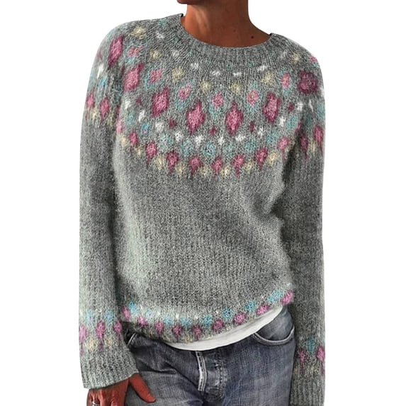 Sweaters for Women Suitable Fall and Winter Comfortable and resistant to pilling Gray S Womens Sweaters