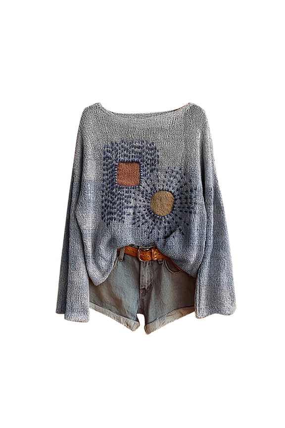 Sweaters for Women Suitable Fall and Winter Comfortable and resistant to pilling Gray S Womens Sweaters