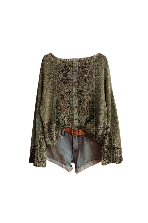 Sweaters for Women Suitable Fall and Winter Comfortable and resistant to pilling Green S Womens Sweaters