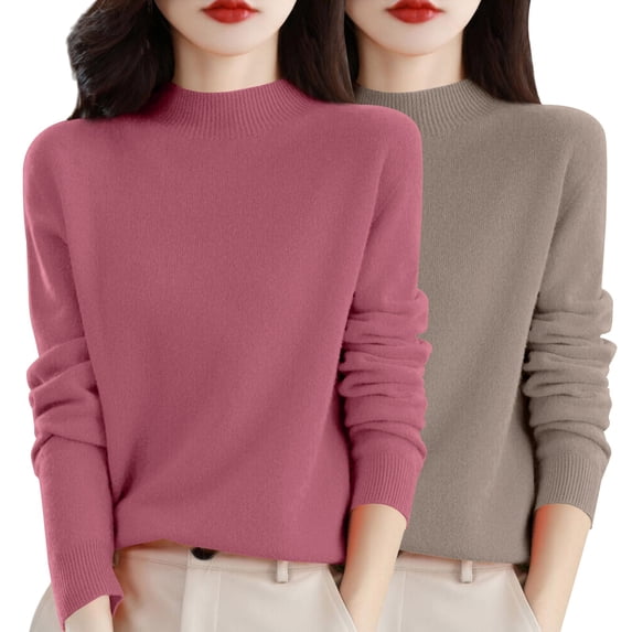 Sweaters for Women Suitable Fall and Winter Comfortable and resistant to pilling Pink L Womens Sweaters