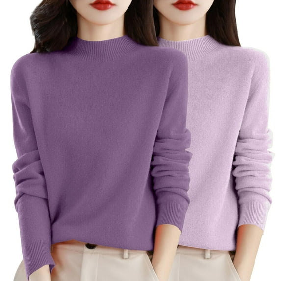 Sweaters for Women Suitable Fall and Winter Comfortable and resistant to pilling Purple M Womens Sweaters