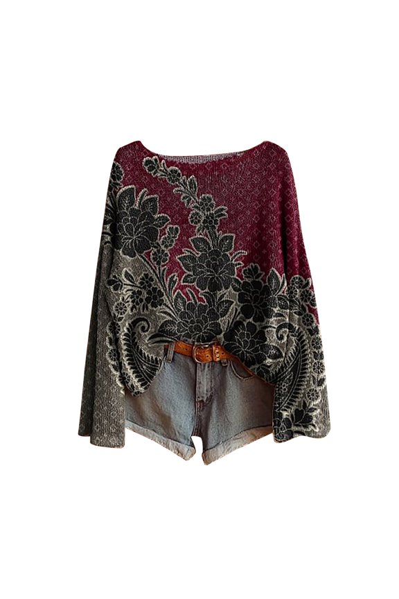 Sweaters for Women Suitable Fall and Winter Comfortable and resistant to pilling Red XXXL Womens Sweaters