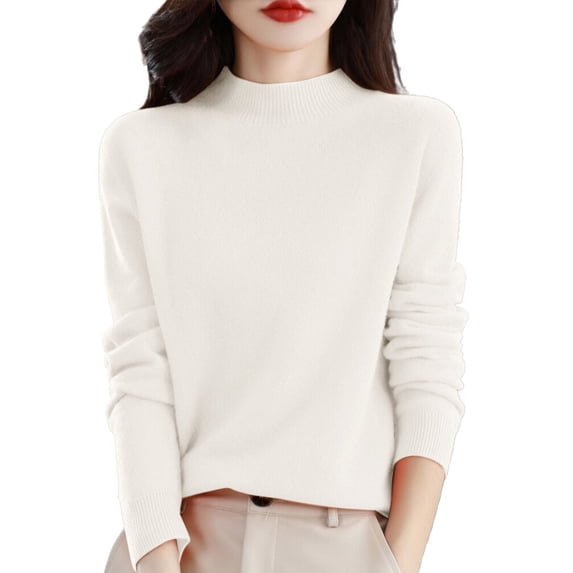 Sweaters for Women Suitable Fall and Winter Comfortable and resistant to pilling White S Womens Sweaters