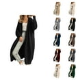 thumbnail image 1 of Sweaters for Women, Sweater Coat Oversized Long Cardigan Knit Open Front Loose Fit Outerwear for Fall Winter Layering, 1 of 1