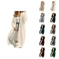 thumbnail image 1 of Sweaters for Women, Sweater Coat Oversized Long Cardigan Knit Open Front Loose Fit Outerwear for Fall Winter Layering, 1 of 1