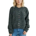 thumbnail image 1 of Sweaters for Women Trendy Fall Winter Knit Cardigan Long Sleeve Open Front Womens Tops,Grey,S, 1 of 5
