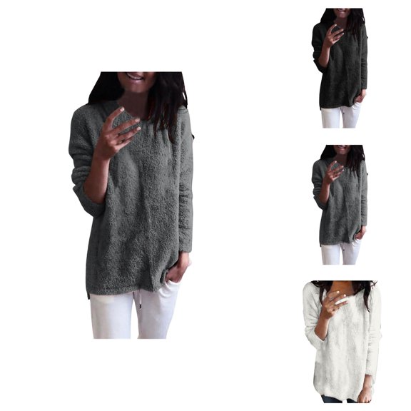 Sweaters for Women, Tunic Length Oversized Long Sweatshirt Style Top for Cozy Fall and Winter Wear