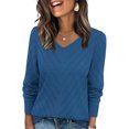 thumbnail image 1 of Sweaters for Women V Neck Casual Knit Long Sleeve Tops 2026 Fall Lightweight Pullover Sweaters, S, 1 of 5
