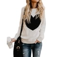 thumbnail image 1 of Sweaters for Women Valentine's Day Gift Long Sleeve Crewneck Cute Heart Print Knitted Pullover Sweaters Shermie, 1 of 6