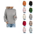 thumbnail image 1 of Sweaters for Women, Winter Sweaters for Women, Thick Line Turtleneck Knitwear, Pullover for Cold Weather Fashion and Comfort, 1 of 4