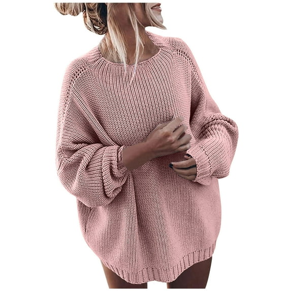 Sweaters for Women Women Fashion Casual Long Sleeve Solid Color Sweater Sleeve Sweater Long Sweaters for Women
