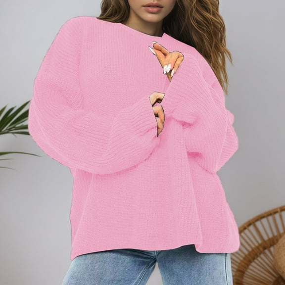Sweaters for Women Women'S Pullover Sweaters Long Sleeve Crew Neck Light Sweaters Womens Winter Tops Trendy Sweater