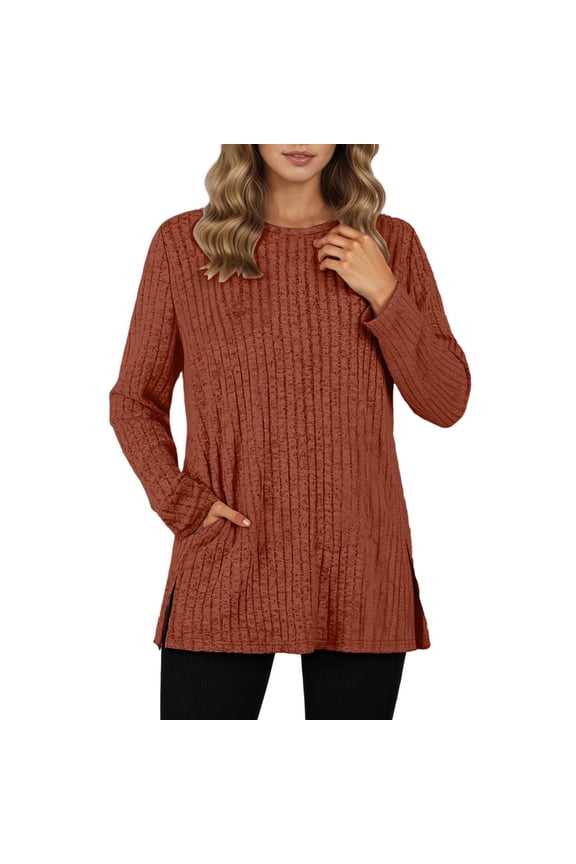 Sweaters for Women Womens Pullover Long Sleeve Crew Neck Sweaters Womens Lightweight Sweaters Womens Winter Tops Fall Outfit