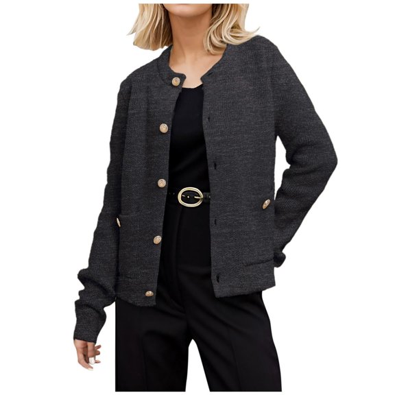 Sweaters for women 2024 Women's Fashion Casual Small Fragrance Button Knit Coat christmas sweater women