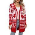 thumbnail image 1 of Sweaters for women Festive Cardigan Knit Sweater Coat For Seasonal Celebrations christmas sweater women, 1 of 4