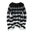 thumbnail image 1 of Sweaters for women Punk Gothic Long Sweater For Women Hollow Out Hole Broken Jumper Loose Tops christmas sweater women, 1 of 9