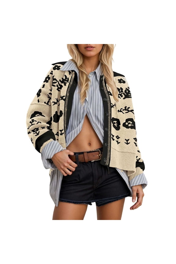 Sweaters for women Square Neck Button Down Sweater Coat Long Open Front Cardigan Knitted Outerwear Soft Loose Fit Casual christmas sweater women